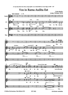 Vox in Rama Audita Est _ - Musikal Spezial / Edition Ferrimontana