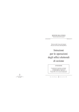 Istruzioni per le operazioni degli uffici elettorali di sezione