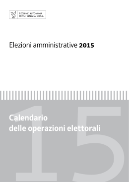 Calendario delle operazioni elettorali
