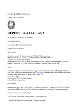 Consiglio di Stato, sez. III, SENT. N. 4208 DEL 8.9.2015