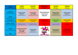 ORARI LUNED&igrave; MARTED&igrave; MERCOLED&igrave; GIOVED&igrave;