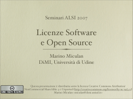 Licenze Software e Open Source - Dipartimento di Matematica e