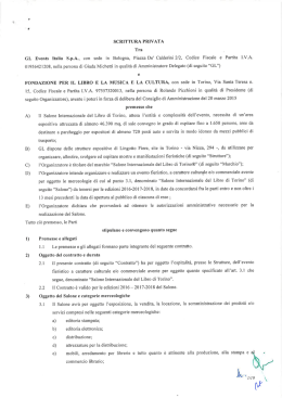 Contratto di locazione triennale - Fondazione per il libro, la musica e