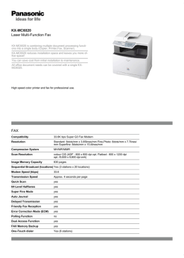 KX-MC6020 Laser Multi-Function Fax FAX