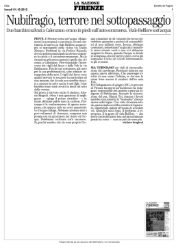 Nubifragio, terrore nel sottopassaggio