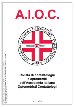Rivista di contattologia e optometria dell`Accademia Italiana