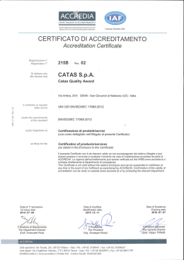 certificato di accreditamento