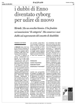 iii&raquo;tecir I Ha un orecchio bionico. E ha fondato