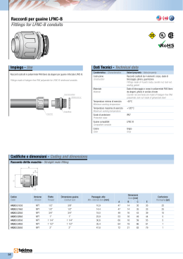 Raccordi per guaine LFNC-B Fittings for LFNC-B conduits