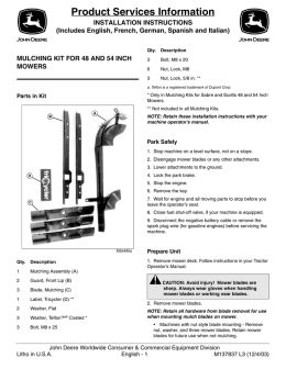 Mulching Kit for 48 and 54 Inch Mowers