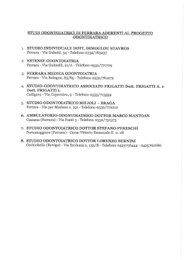STUDI ODONTOIATRICI DI FERRARA ADERENTI