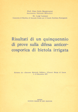 Risultati di un quinquennio - CER Consorzio per il canale emiliano