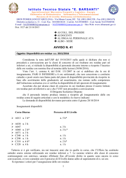 Avviso_041_Disponibilita ore residue