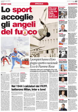 Corriere dello Sport - Corpo Nazionale dei Vigili del Fuoco