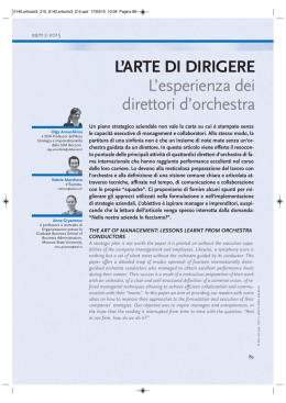 L`arte di dirigere - Aspen Institute Italia