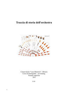 Traccia di Storia dell`Orchestra