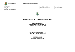Programma 19 Polizia Provinciale in