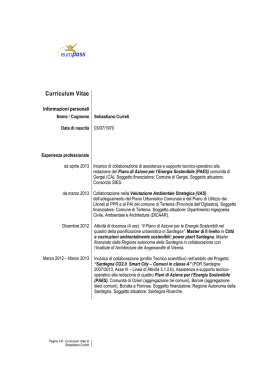 CV - Amministrazione aperta - Universit&agrave; degli studi di Cagliari.