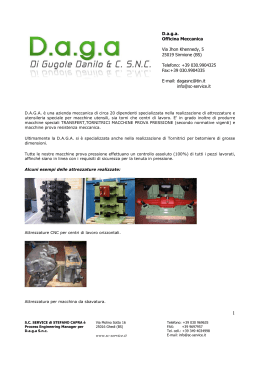 www.sc-service.it D.a.g.a. Officina Meccanica Via Jhon Khennedy, 5