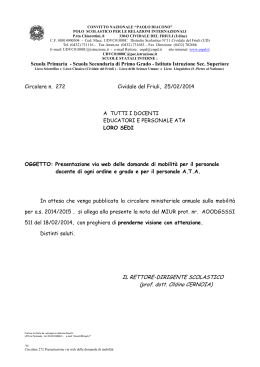 Circ. nr. 272 190.5 KB - Convitto Nazionale Paolo Diacono