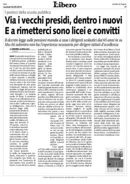 Via i vecchi presidi, dentro i nuovi E a rimetterci sono licei e convitti