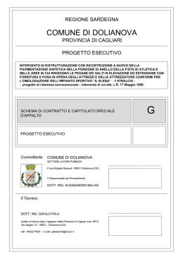 schema di contratto e CAPITOLATO SPECIALE D` APPALTO