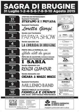 Serata con l`orchestra spettacolo - Sagra di Brugine