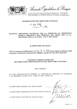 deliberazione del direttore generale