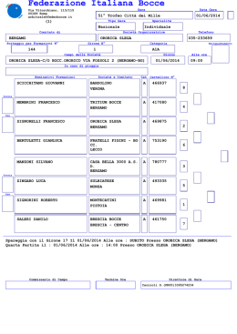 Sorteggio - Federazione Italiana Bocce