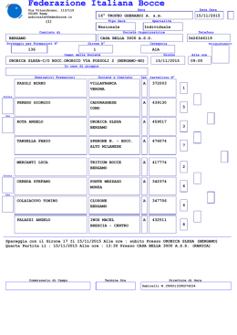 Sorteggio - Federazione Italiana Bocce