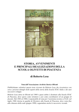 Storia della Scuola STAC Italia, con sede a Piacenza.