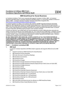 Condizioni di Utilizzo IBM (ToU) – Condizioni Specifiche dell`Offerta