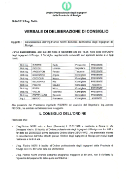 delibera n. 4 - ordine professionale degli ingegneri della provincia di