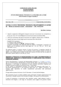 INVITO PROCEDURA NEGOZIATA CATEGORIA DI LAVORI OS32