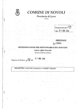 Page 1 COMUNE-_D1 No VOLI Provincia-dimm __ __ Olst