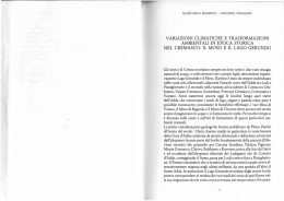 variazioni climatiche e trasformazioni ambientali in epoca storica nel
