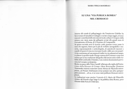 su una "via publica romea" nel cremasco
