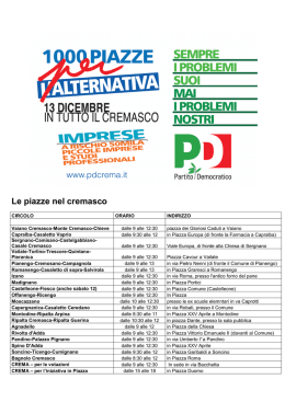 Le piazze nel cremasco