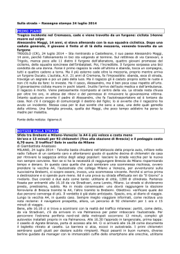 Leggi la rassegna del 24 luglio
