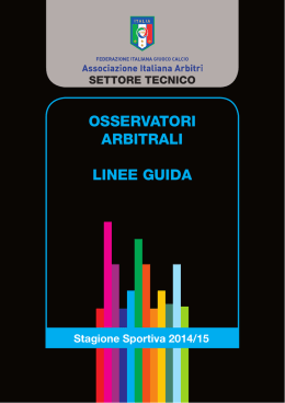OSSERVATORI ARBITRALI LINEE GUIDA