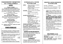 oratorio feriale volantino 2015 - Comunit&agrave; San Paolo