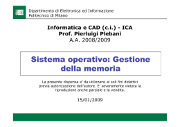 Sistema operativo: Gestione della memoria