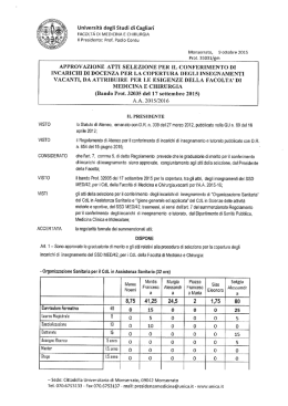 Provvedimento approvazione atti selezione e conferimento