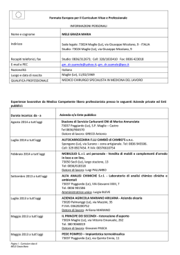 Curriculum Vitae - Comune di Otranto