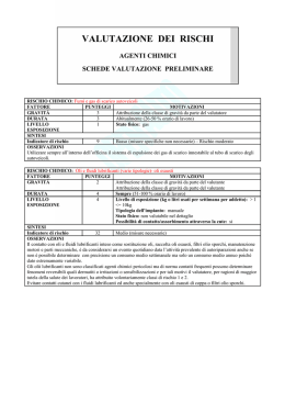 VALUTAZIONE DEI RISCHI