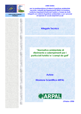 Normativa ambientale di riferimento e