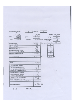 ELETTORI VOTANTI SCHEDE NON VALIDE