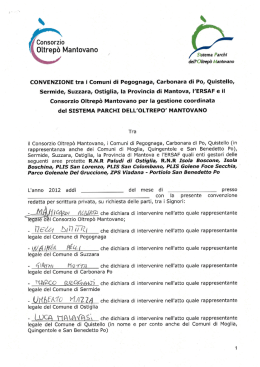 convenzione - SIPOM | Sistema Parchi Oltrepò Mantovano