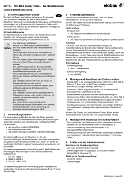 NHT0.. Not-Halt Taster / KE2.. Kontaktelemente