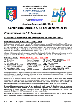 cu 84 2013-2014 - Comitato Regionale Campania